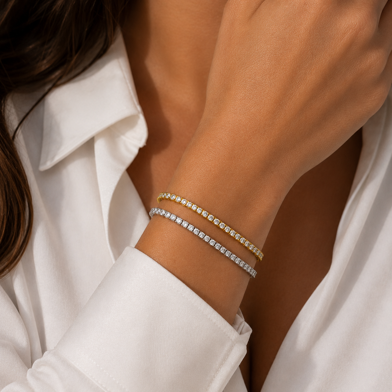 Mini Crystal Tennis Armband