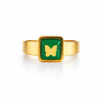 Butterfly Green Ring