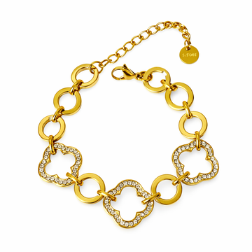 Golden Clover Shine Armband