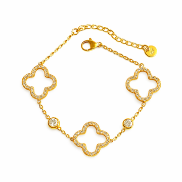 Golden Clover Glamour Armband