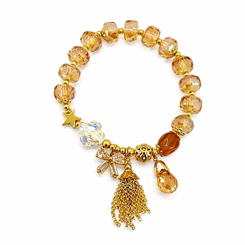 Golden Glow Charm Armband