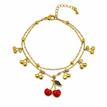 Cherry Charm Armband