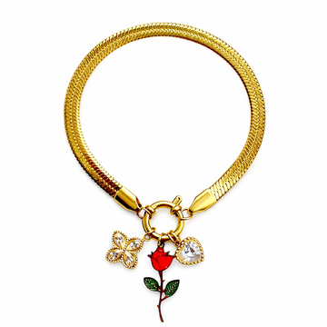 Romantik Rosé Charm Armband