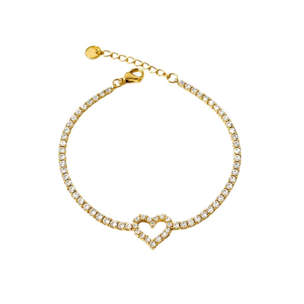 Diamond Heart Armband
