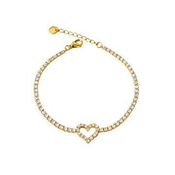 Diamond Heart Armband