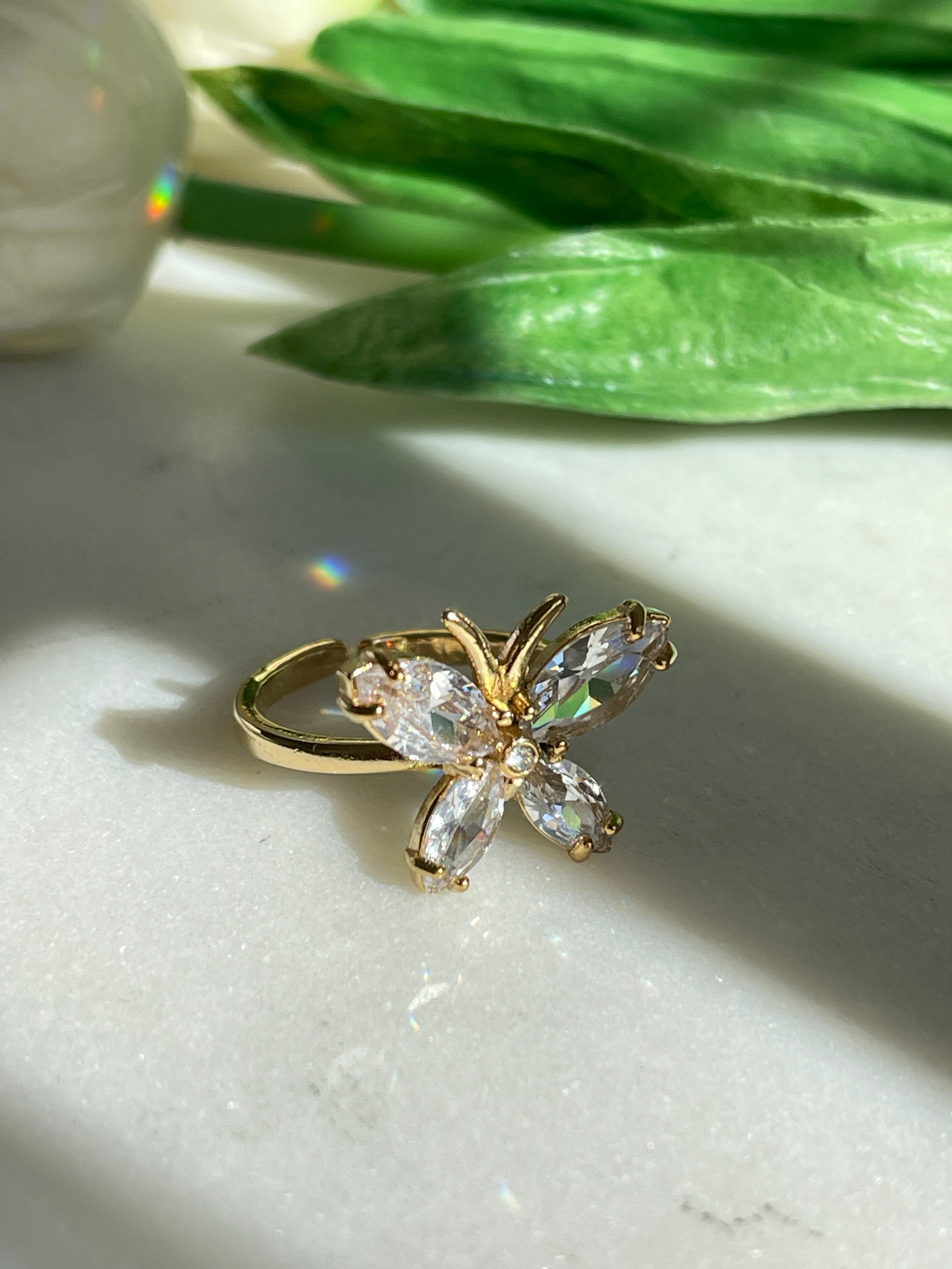 Butterfly Diamond Ring
