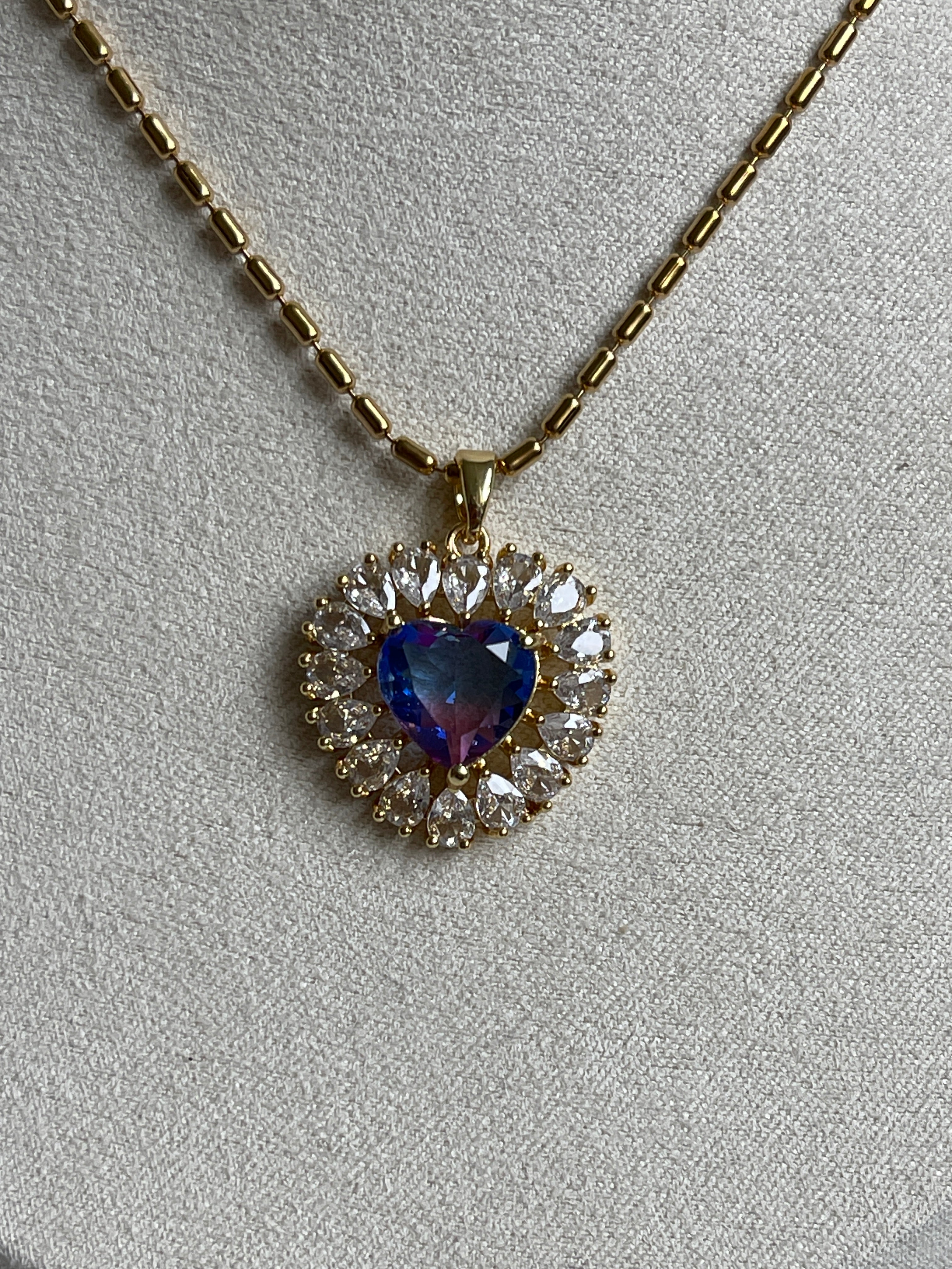 Violet heart necklace