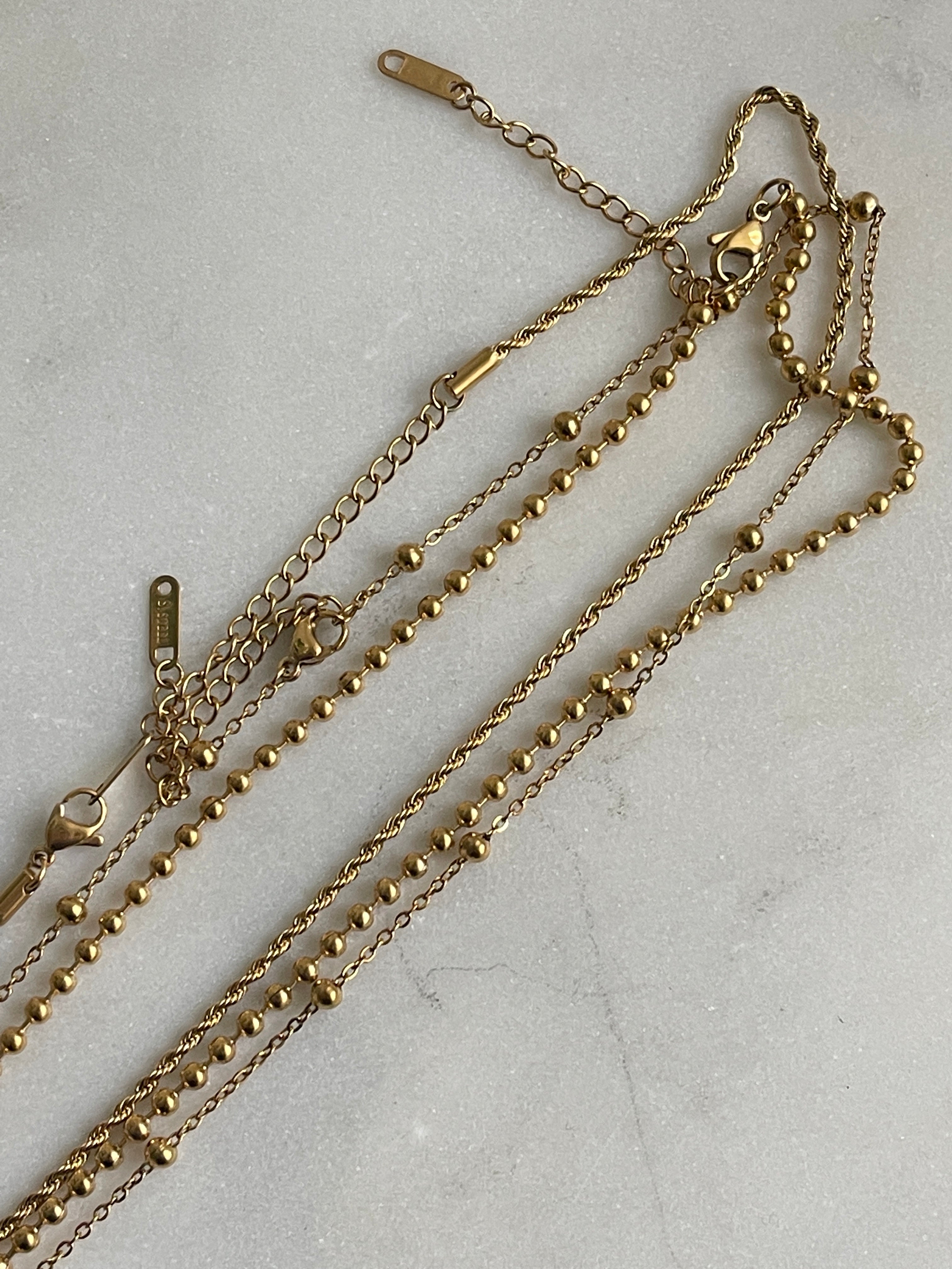 Triple eye chain silver