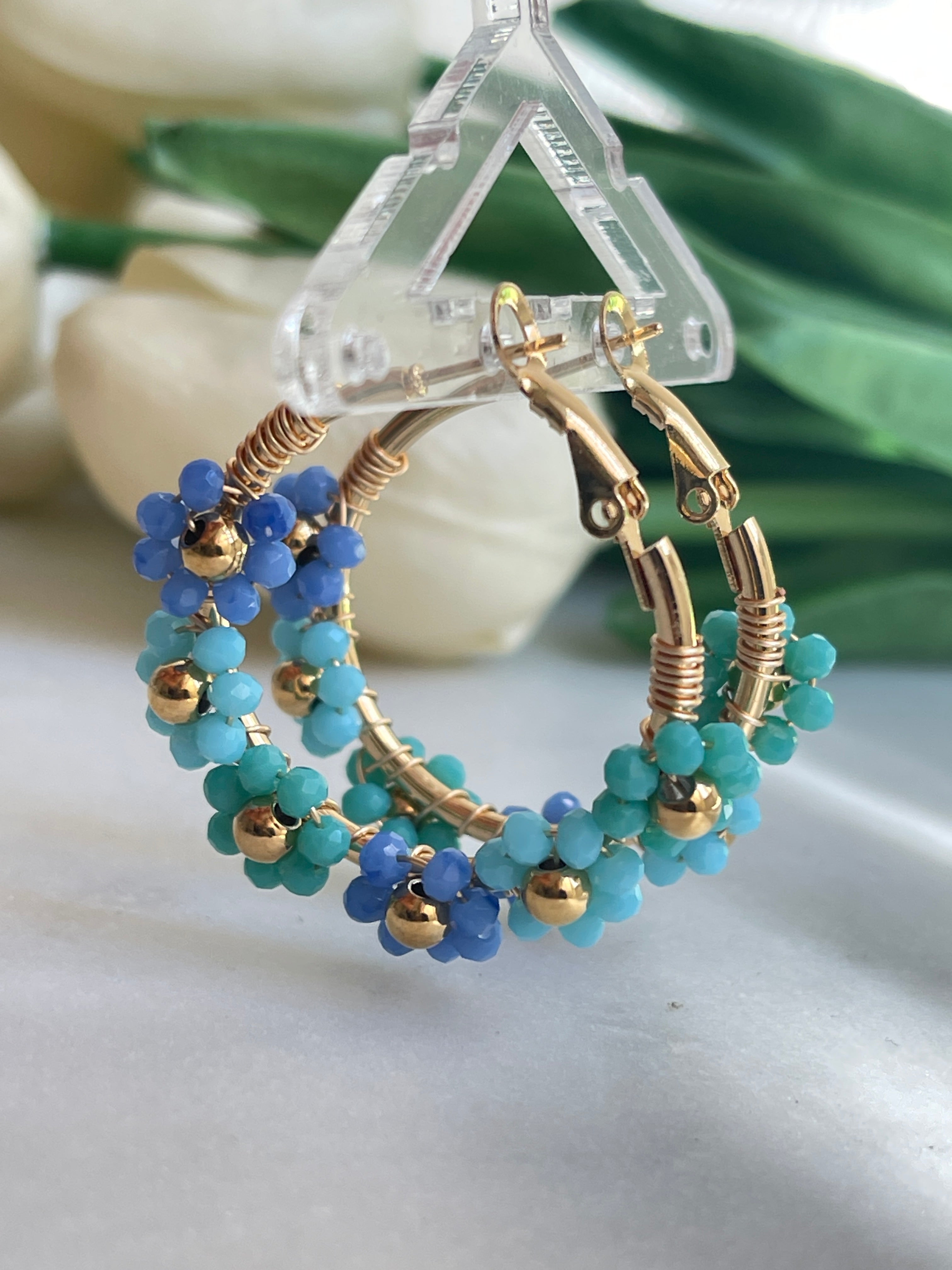 Blue Flower Ohrringe