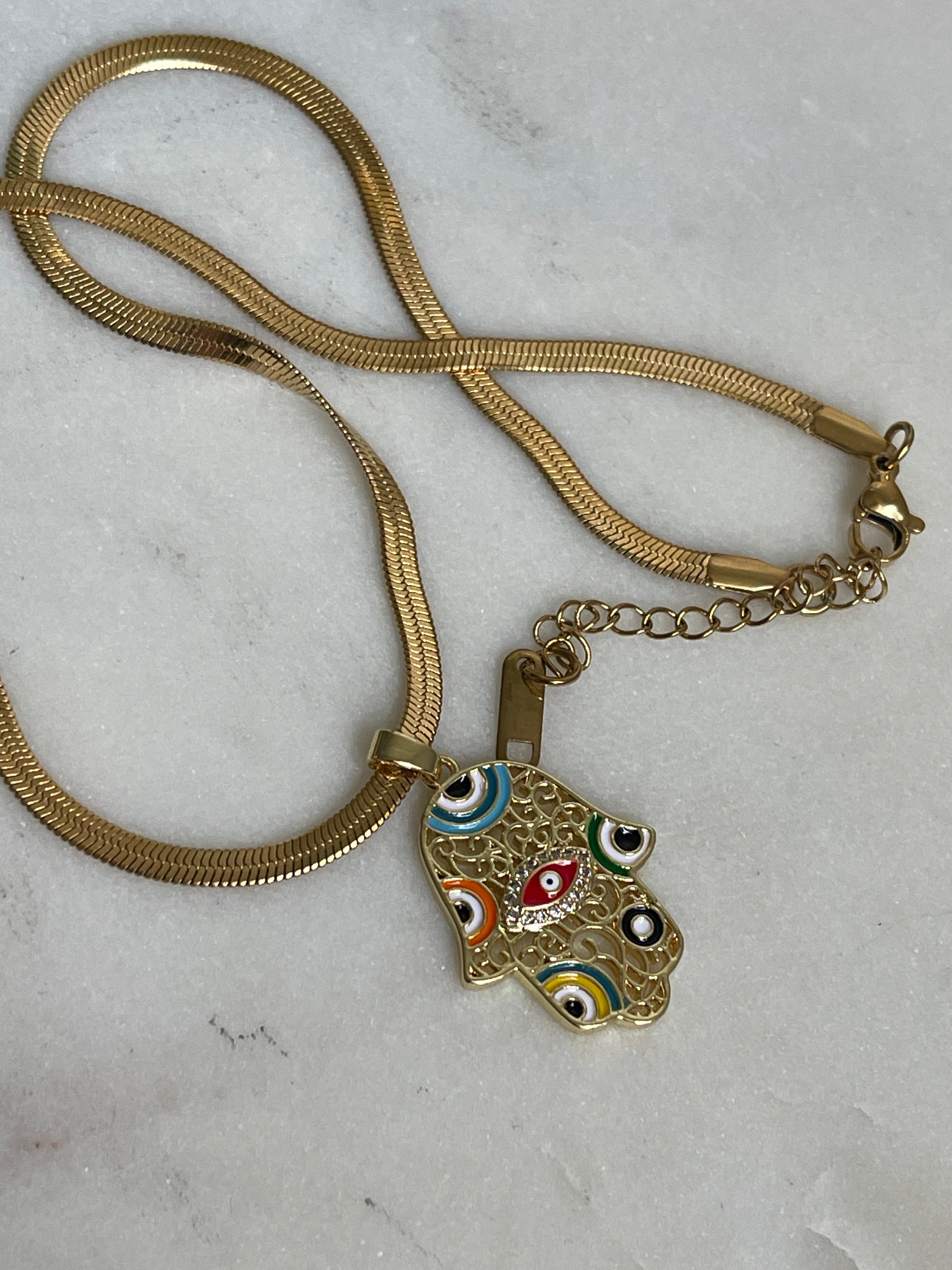 Fatimashand Snake Kette