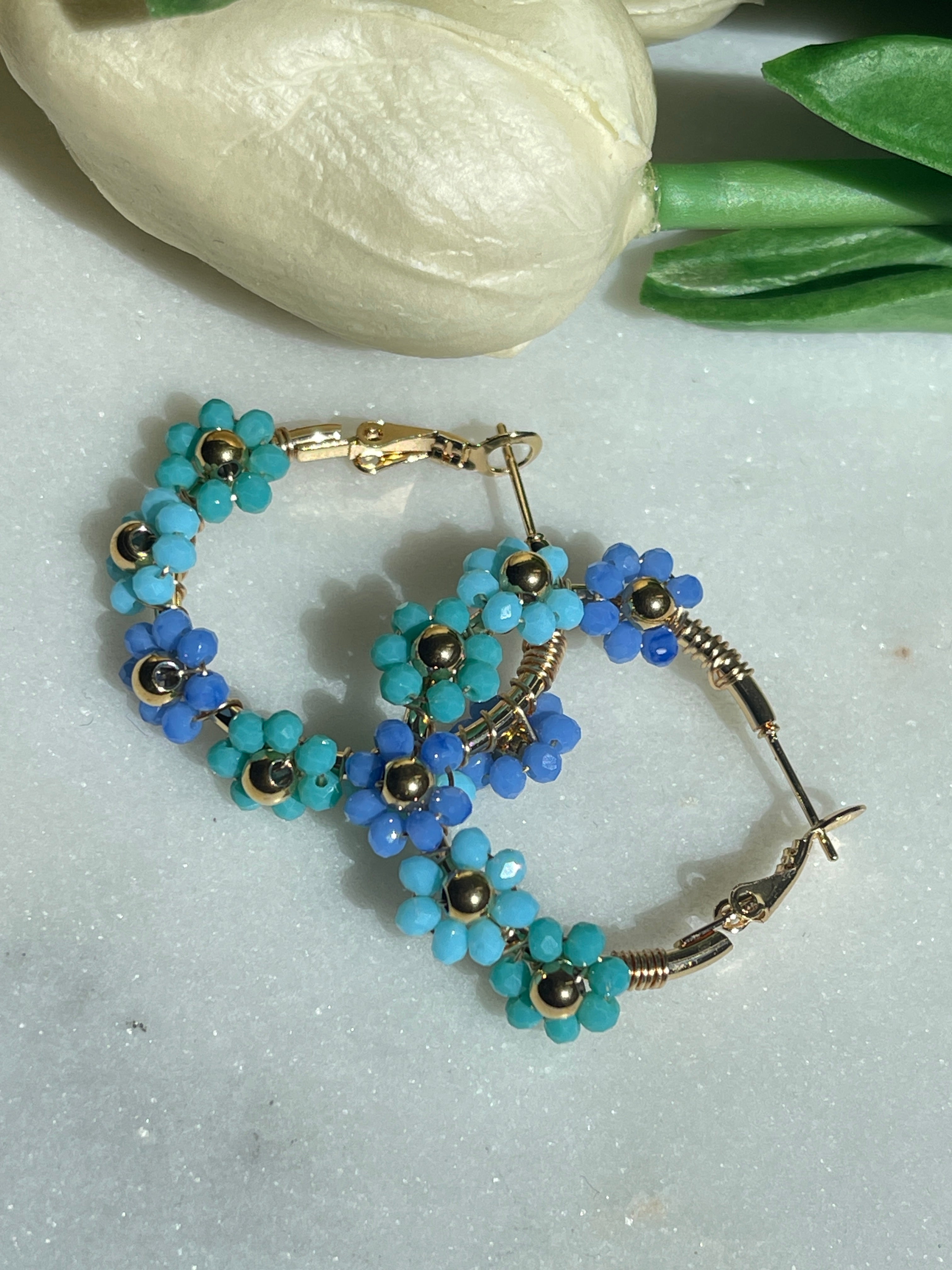 Blue Flower Ohrringe