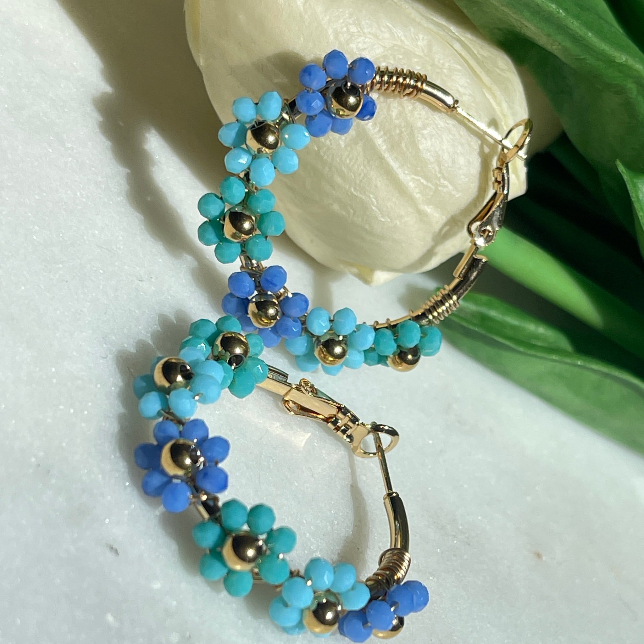 Blue Flower Earrings