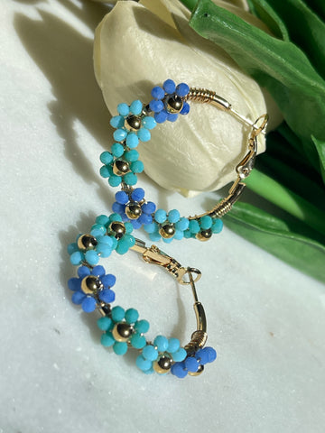 Blue Flower Earrings