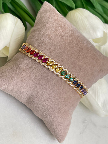 Simay bangle with zirconia stones