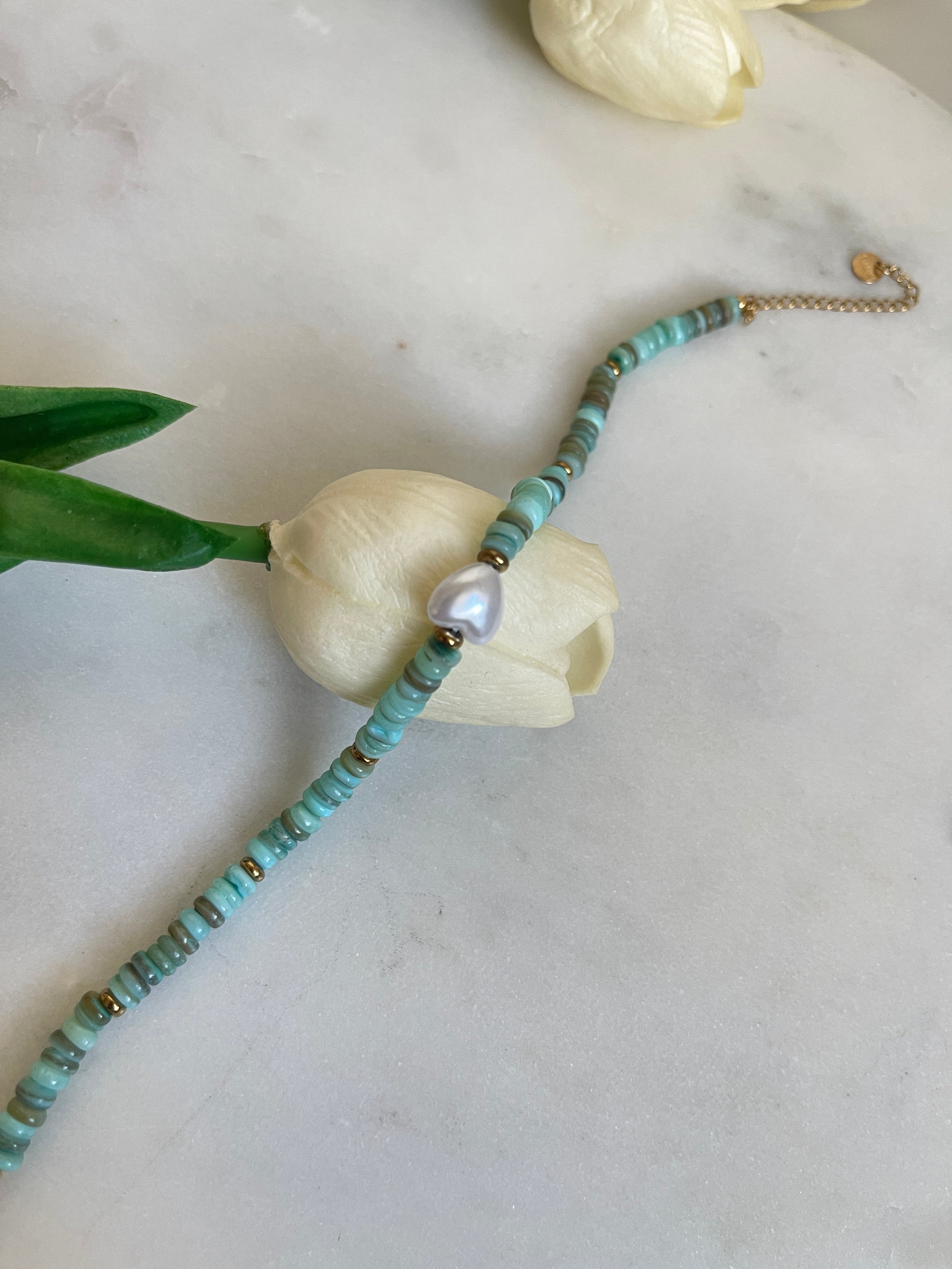 White Pearl Fußkette