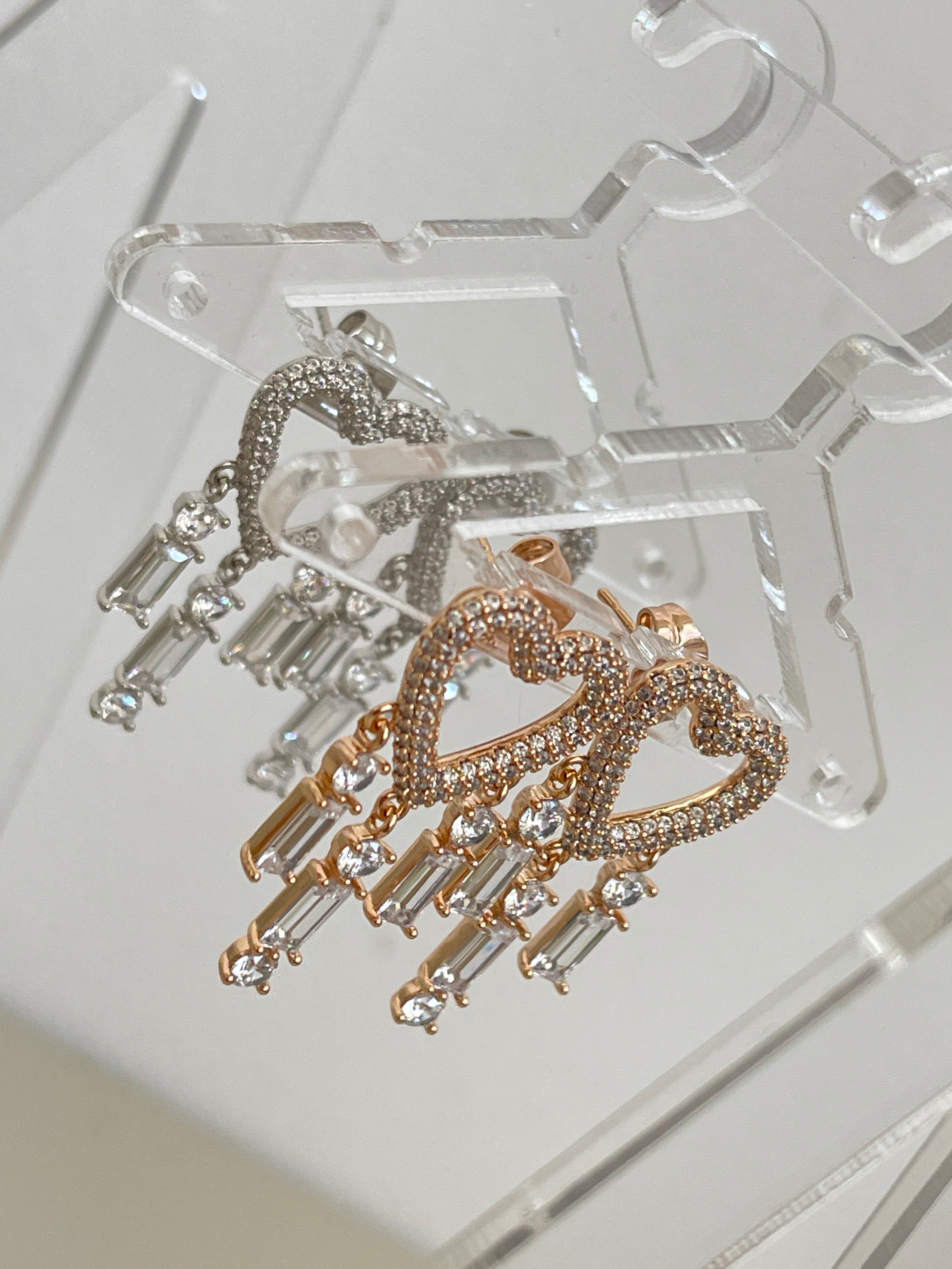 Heart Ohrringe mit Zirkoniasteinen