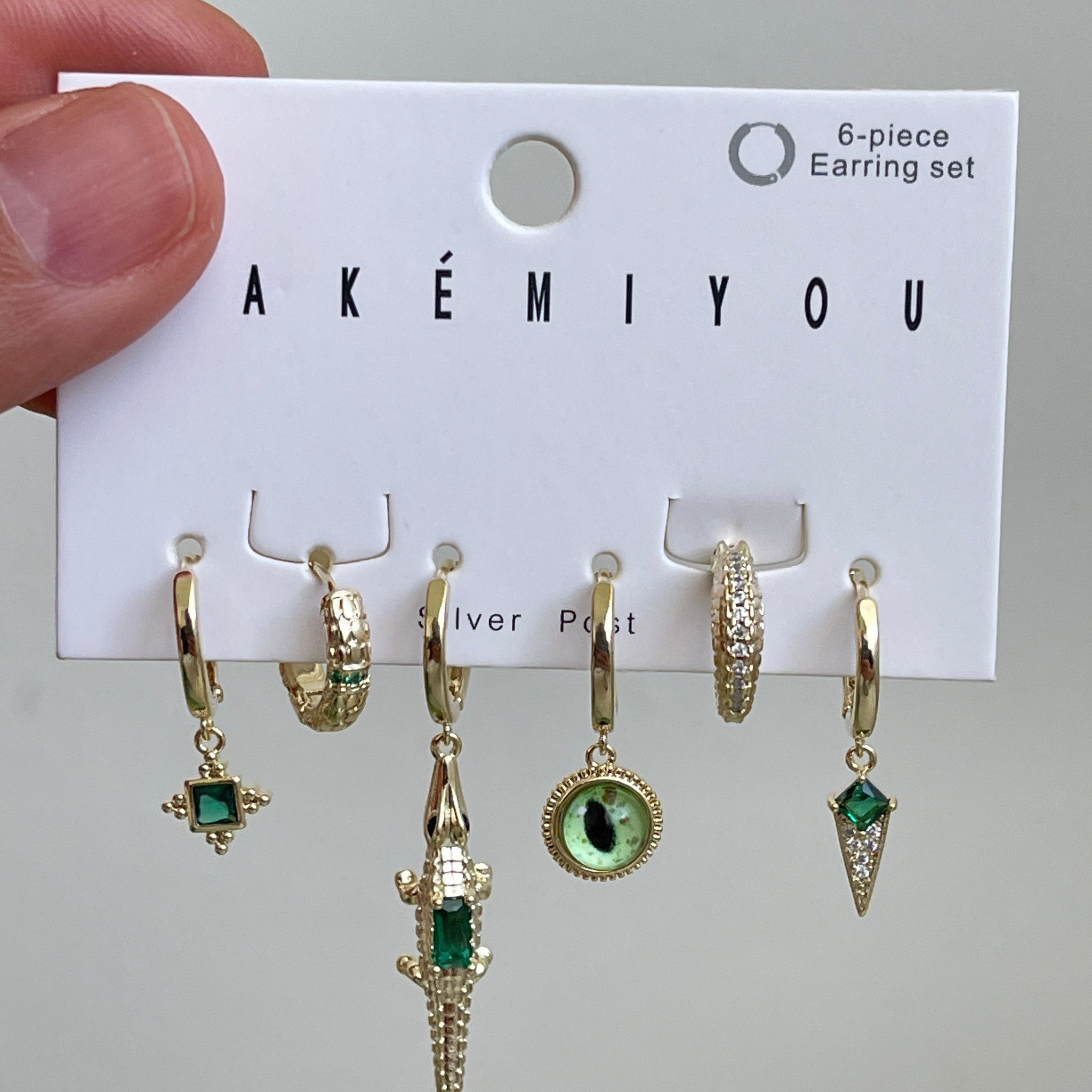 Earrings set crocodiles