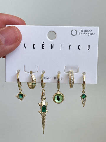 Earrings set crocodiles