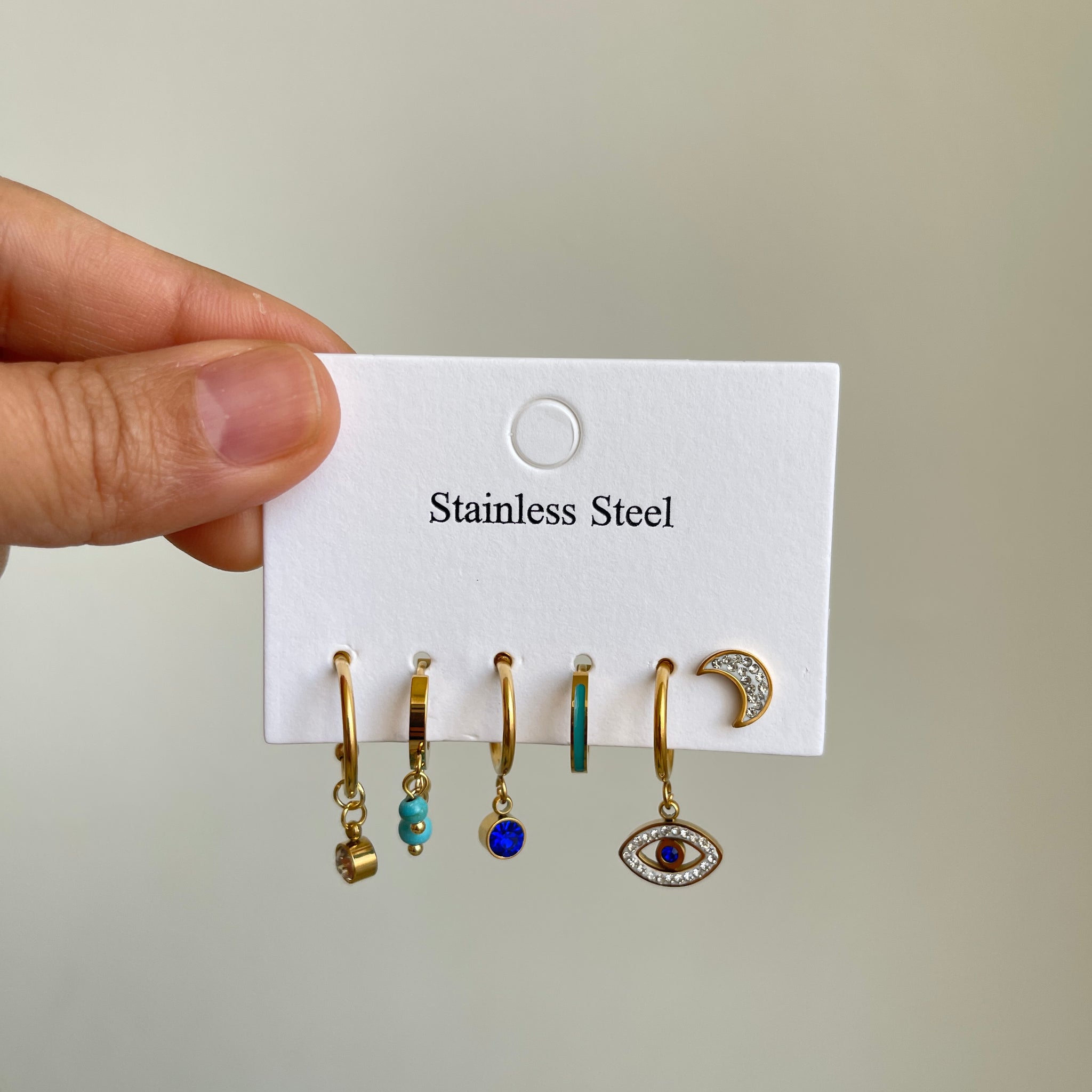 Earrings Set Evil Eye