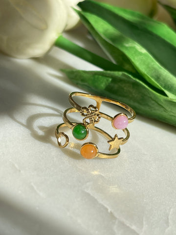 Clover Heart Sky Ring