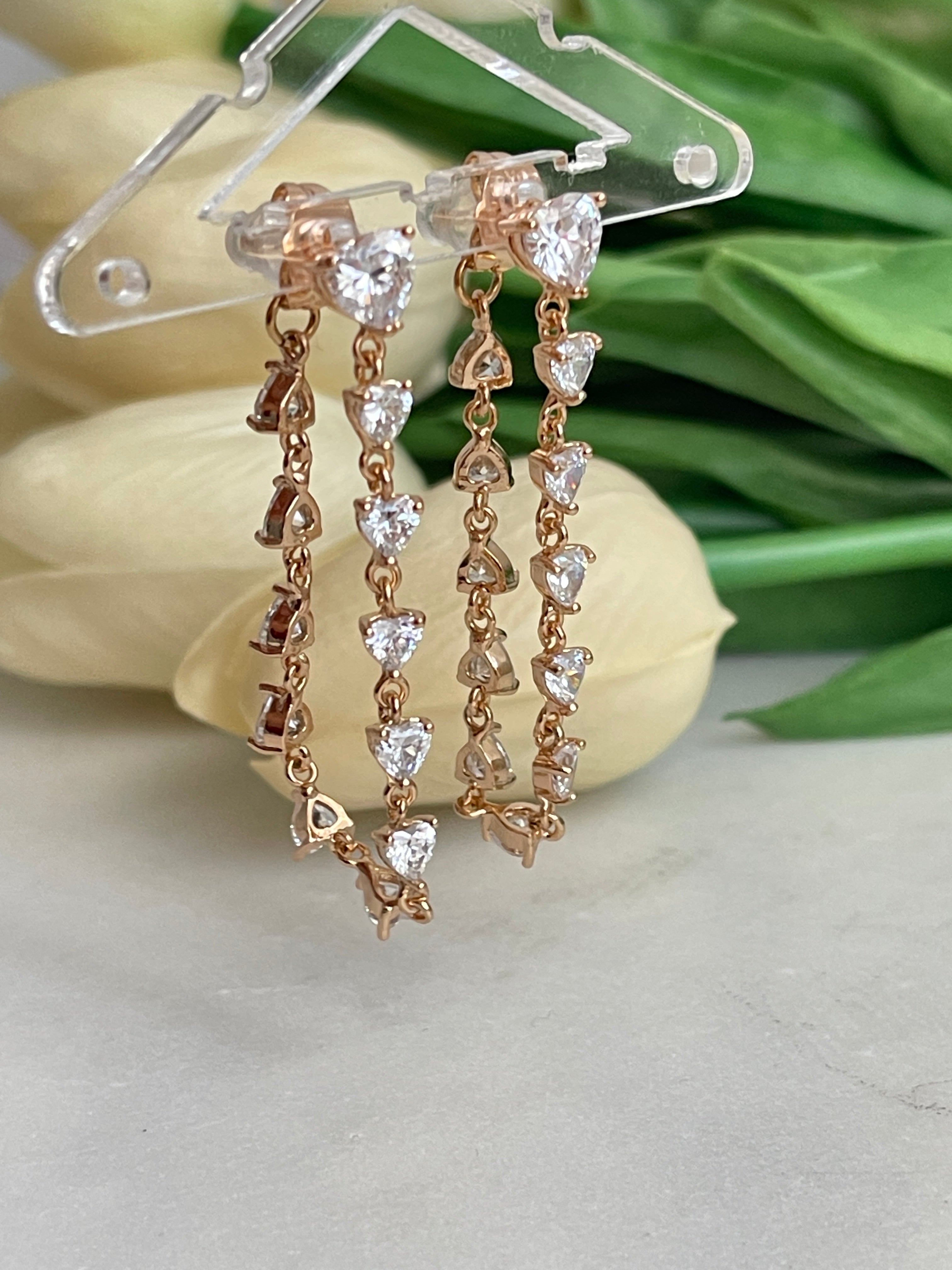 Lange Herzchen Ohrringe