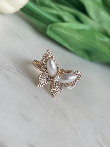 Bague Perle Papillon