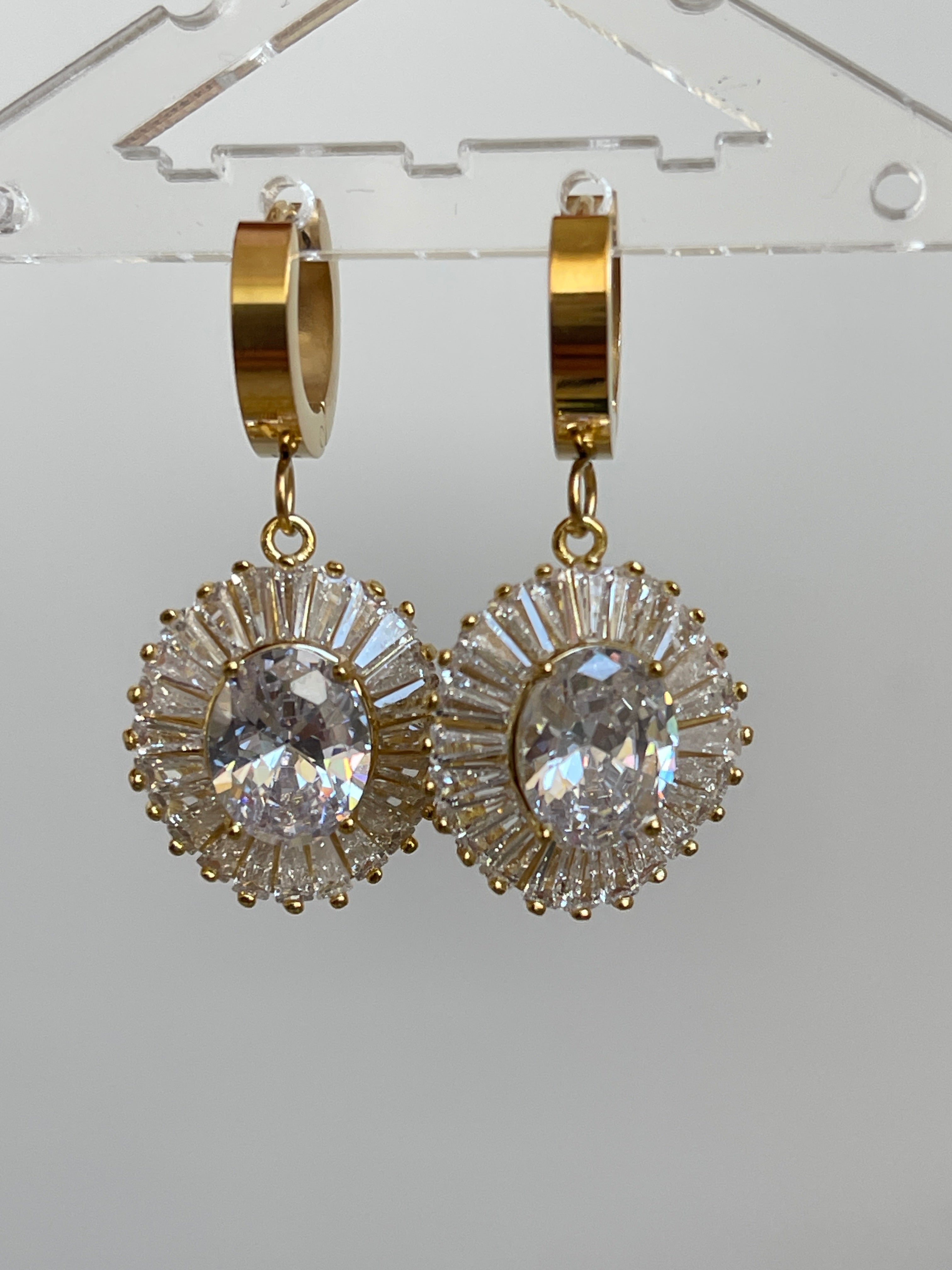 Baguette Big Diamond Ohrringe