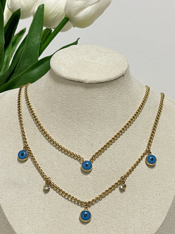 Chain Stone Nazar Necklace