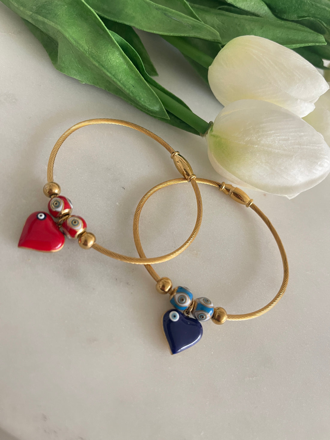 Mini Heart Nazar Bangle