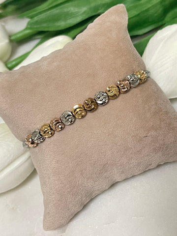 Drei Farbige Kugel Armband